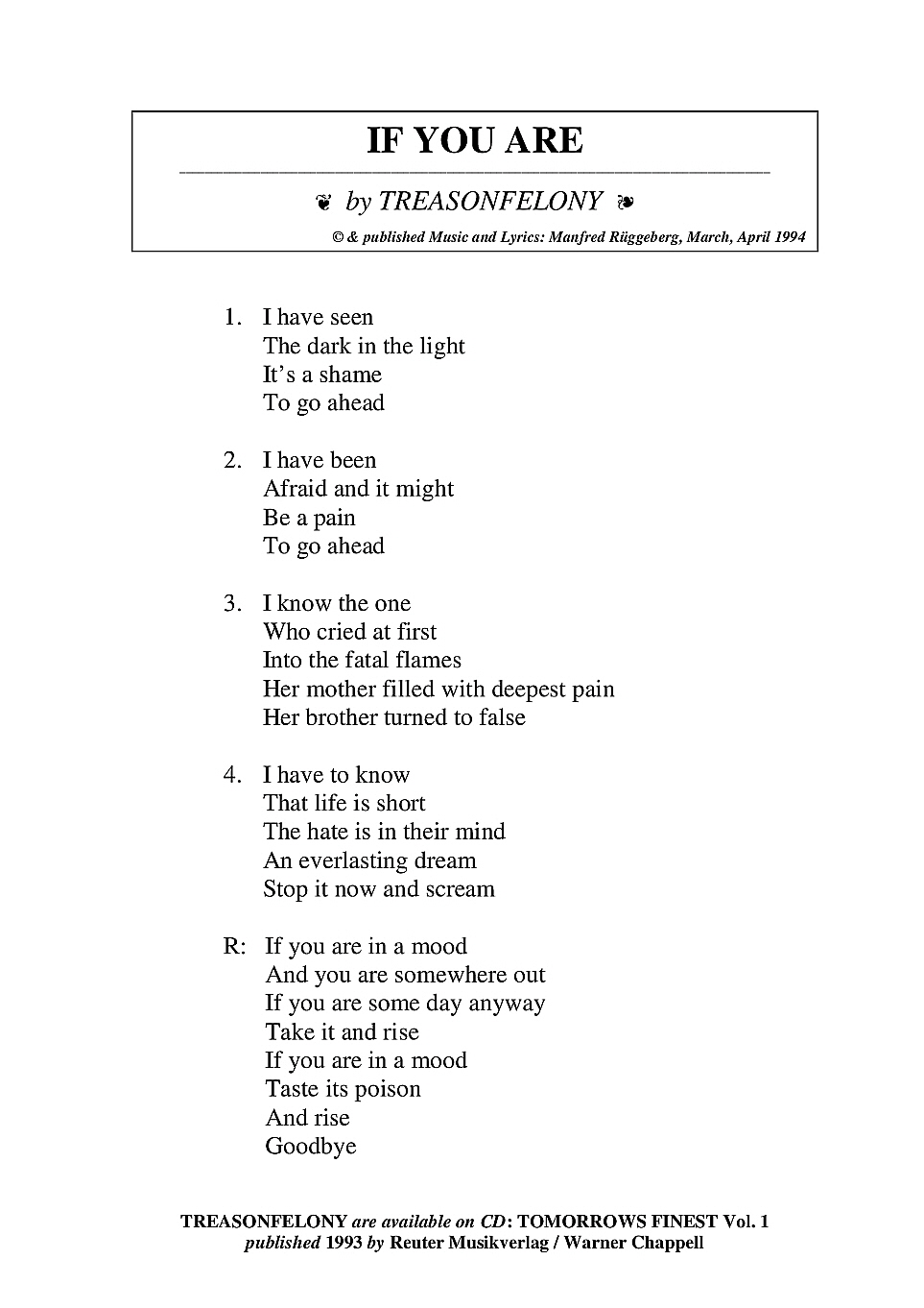 If you are bold 1 If you are bold 1