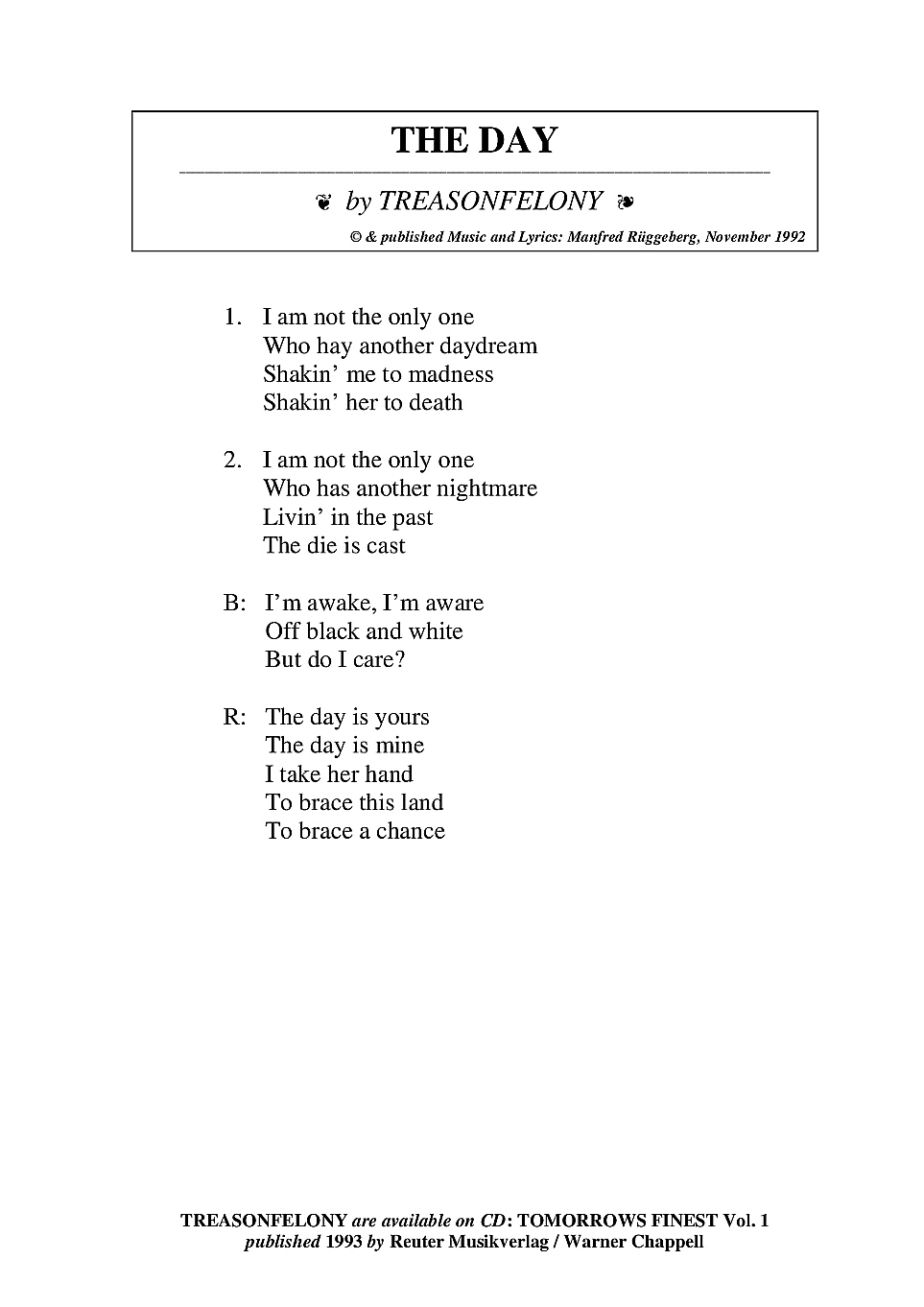 The day bold 1 The day bold 1